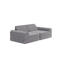 Emma+Oliver Conner Modular Play Couch For Kids With Convertible 6-Piece Design And Soft Foam Cushions