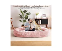 gaomon Human Size Dog Bed for Adult People, 71"x43.3"x10" Large Dog Bed for Men and Women, Washable Giant Dog Bed for Pets and Kids, Anti Slip Human D