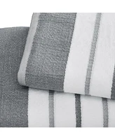 Linery & Co Co. Combed Cotton 2-Pc. Striped Bath Sheet, 34" x 68"