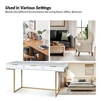 Guillen Modern Desk Swith Built in Outlet with 3 Drawer