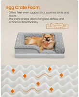 Slickblue Orthopedic Dog Bed for Medium Dogs, Waterproof Sofa Bed with Removable Washable Cover