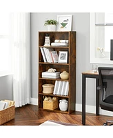 Slickblue Bookshelf with Adjustable Storage Shelves, Open Bookcase Floor Standing Unit