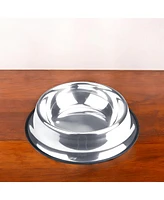 Slickblue Stainless Steel Dog Bowls with Non-Slip Rubber Base- Durable and Stable Feeding Solution