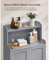 Slickblue Stylish Bathroom Floor Cabinet with Double Doors for Storage and Organization