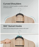 Slickblue 60-Pack Velvet Hangers, Non-Slip Clothes Hangers for Clothing Organization