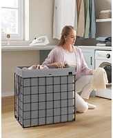 Slickblue Collapsible Laundry Hamper with Washable Liner & Metal Wire Frame for Bedroom and Bathroom