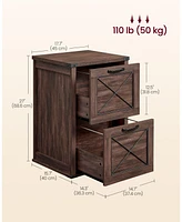 Slickblue File Cabinet with 2 Spacious Drawers for Organized Storage