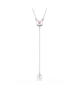 Swarovski Round Cut Rhodium Plated Attract Y Necklace