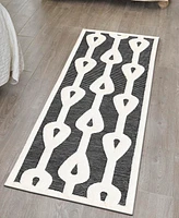 Bayshore Home Textured Tones Drops 2'7"x8' Runner Area Rug