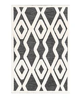 Bayshore Home Textured Tones Trellis 4'1"x6'1" Area Rug