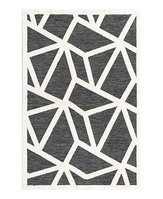 Bayshore Home Textured Tones Spectrum 6'1"x9' Area Rug