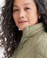 Style & Co Petite Cinch-Waist Quilted Jacket, Exclusively at Macy's