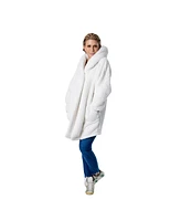 Jill Martin Men's and Women's The Best Lounger In The World Cream Los Angeles Lakers Oversized Open-Front Hoodie Sweater