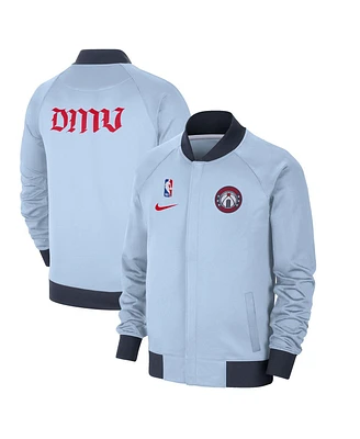 Nike Men's Light Blue Washington Wizards 2024/25 City Edition Authentic Showtime Performance Full-Zip Jacket