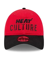 New Era Men's Red Miami Heat 2024/25 City Edition 9TWENTY Adjustable Hat