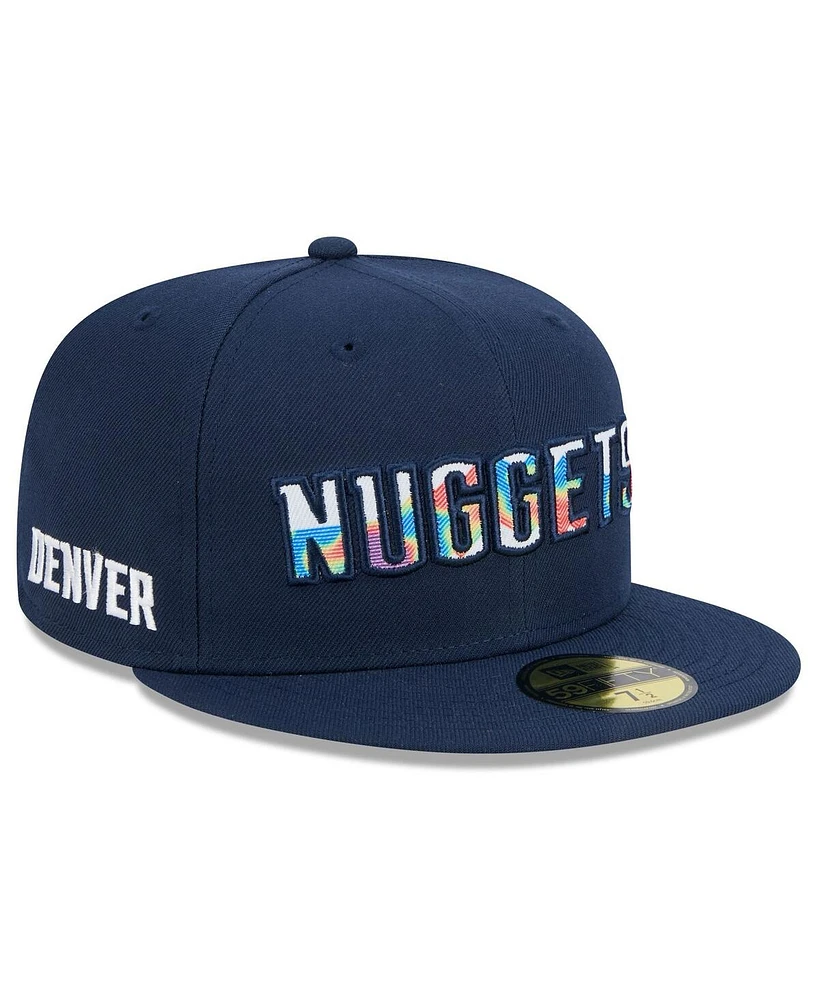 New Era Men's Navy Denver Nuggets 2024/25 City Edition Alternate 59FIFTY Fitted Hat