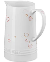 Le Creuset Stoneware Signature Mon Coeur Pitcher, 1.6 Qt