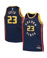 Nike Big Boys and Girls Draymond Green Navy Golden State Warriors 2024/25 Swingman Player Jersey - City Edition