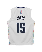 Nike Preschool Nikola Jokic White Denver Nuggets 2024/25 Swingman Player Jersey - City Edition