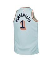 Nike Big Boys and Girls Victor Wembanyama Light Blue San Antonio Spurs 2024/25 Swingman Player Jersey - City Edition