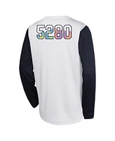 Nike Big Boys and Girls White Denver Nuggets 2024/25 City Edition Pregame Performance Long Sleeve Shooting T-Shirt