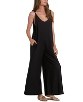 Elan Women's V-Neck Sleeveless Wide-Leg Jumpsuit