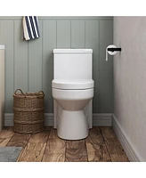 DeerValley Liberty Compact Toilets One-Piece Toilet With High-Efficiency Flush Round Toilet for Space-Saving Floor Mounted (Seat Included)