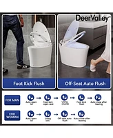 DeerValley Smart Bidet Elongated Toilet, Auto Open & Close, Heated Seat, Wireless Remote Control, Premium