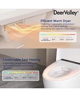 DeerValley Smart Toilet Elongated Modren Bidet Toilet with Auto/Blackout Flush, Heated Seat, Warm Wash, Dryer