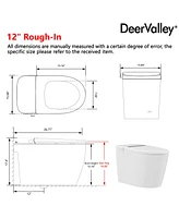 DeerValley Smart Toilet, Auto Flush, Heated Seat, Tankless One-Piece Toilets For Bathrooms