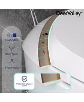 DeerValley Smart Bidet Toilet, Auto Open & Close, Heated Seat, Warm Water, Wireless Remote Control, Premium