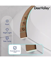 DeerValley Tankless Smart Elongated Toilet, Foot Flush, Seat Heating, Night Light, Soft-Close Seat,Standard