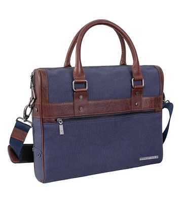 Boarding Pass The Toronto 16" Canvas & Leather Briefcase