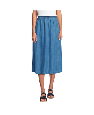 Lands' End Women's Tencel Fiber Flowy Midi Skirt