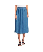 Lands' End Women's Tencel Fiber Flowy Midi Skirt