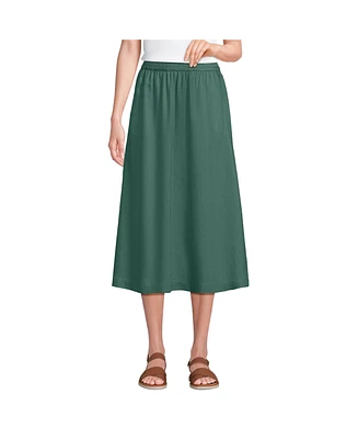 Lands' End Women's Tencel Fiber Flowy Midi Skirt