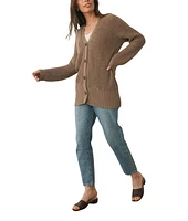 Paneros Clothing Women's Cotton Emily Cardigan Mocha