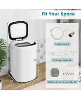 Gouun 7.7 lbs Full-Automatic Washing Machine with 10 Washing Programs