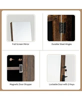 Gouun Jewelry Cabinet with Full Length Mirror