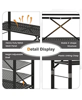 Gouun 5-Tier Adjustable Shelves with Wheels for Garage Kitchen Balcony
