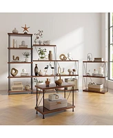 Gouun 3-Tier Multipurpose Display Rack with Metal Frame