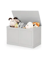Gouun Safety Hinge Wooden Chest Organizer Toy Storage Box