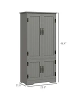 Homcom 48.5" Kitchen Pantry, Storage Cabinet, Cupboard Organizer,