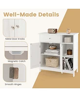 Bathroom Floor Cabinet Freestanding Kitchen Cupboard Storage Organizer with Drawer