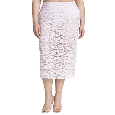 Eloquii Women's Plus Lace Skirt