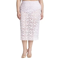 Eloquii Women's Plus Lace Skirt