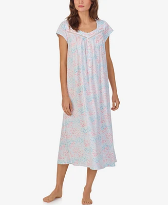 Eileen West Women's Cap Sleeve Long Nightgown