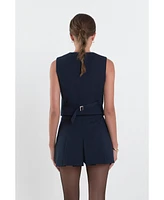 English Factory Women's Twill Vest