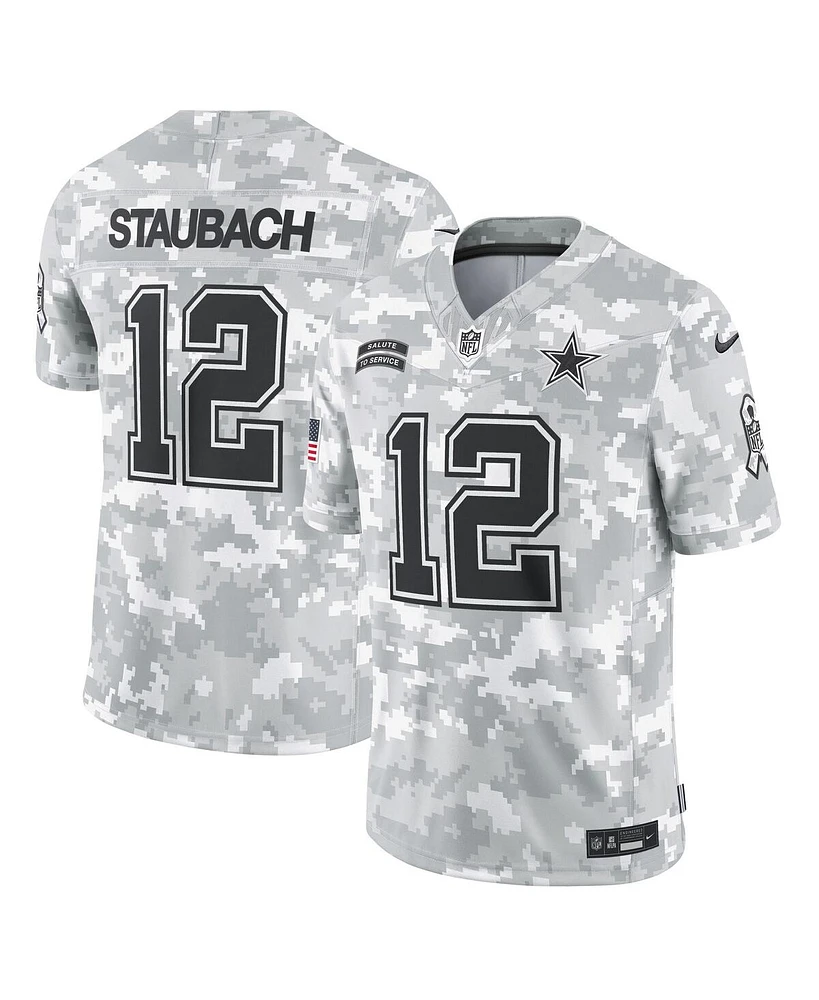 Nike Men's Roger Staubach Arctic Camo Dallas Cowboys 2024 Salute to Service Retired Player Limited Jersey