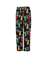 Outerstuff Big Boys and Girls Las Vegas Raiders Two-Piece Garland Holiday Long Sleeve Pajama Set